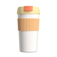 Стакан-непроливайка KissKissFish Rainbow Vacuum Coffee Tumbler (желтый, оранжевый, белый) S-U45C-193