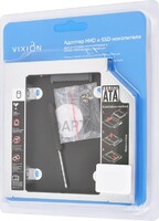 Адаптер VIXION (AD62) для HDD/SSD дисков 2.5" в отсек привода 12,7мм (серебро)
